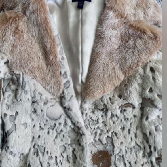 Fur coat , Gold embellished sequin detailing AMAZING piece. - Picture 3 of 6